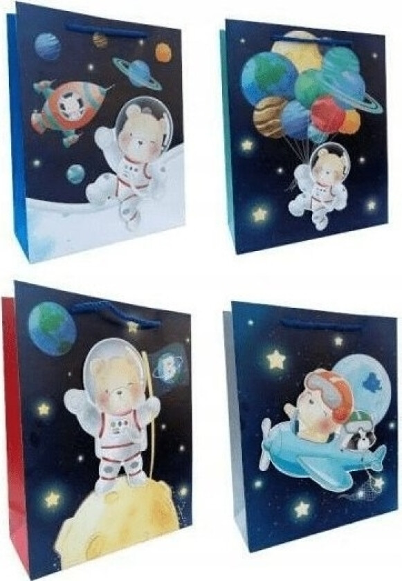 Ju-Piter Gavepose Lille Kosmonaut 9856C 18X23x10cm P12, Pris For 1 Stk.