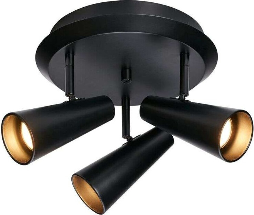 - Crest 3 Round Taklampe Black