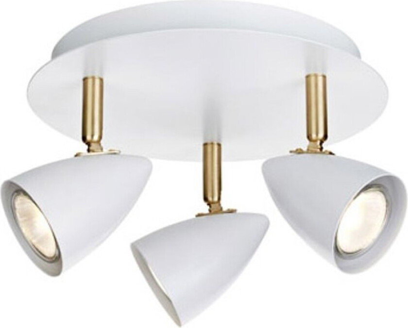 - Ciro 3 Taklampe White/Brass