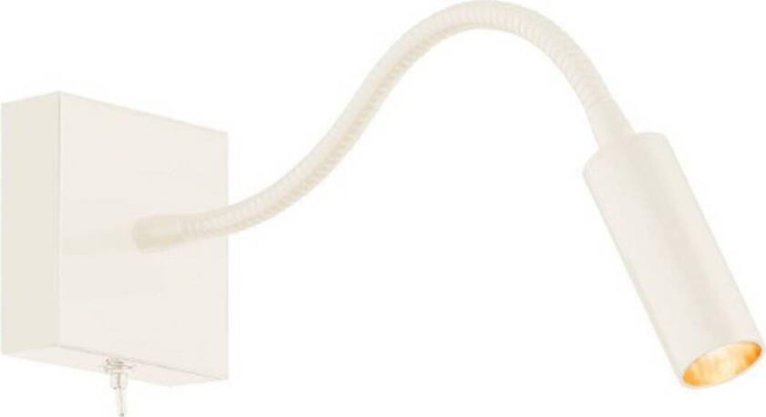 Ojos vegglampe, krem, stål, fleksibel arm