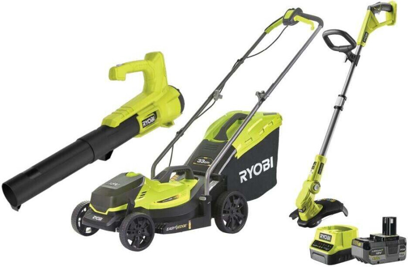 Ryobi 18V ONE+ hagekit med 3 verktøy m/batteri