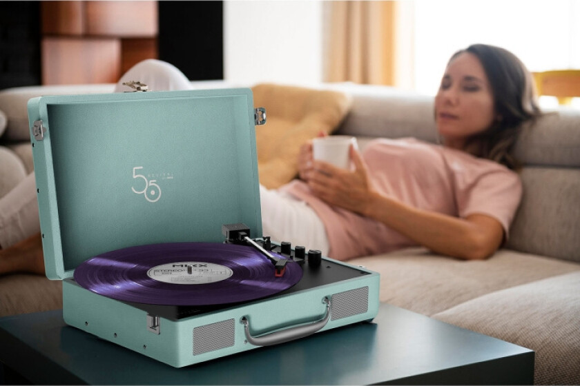 Platespiller Revival 55 Stereo Grønn