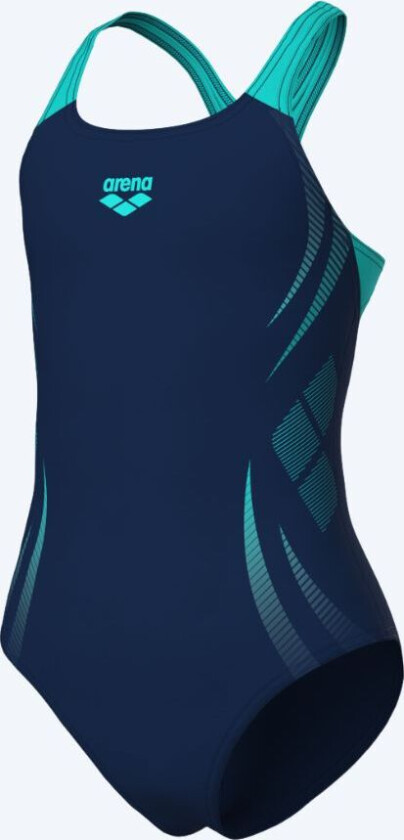 badedrakt til jenter - Poseidonia - Mørkeblå/lyseblå