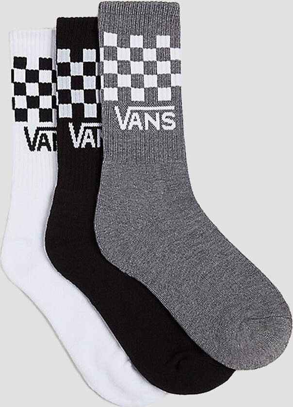 Drop V Classic Check Crew 10-13.5 Kids Sokker hvit