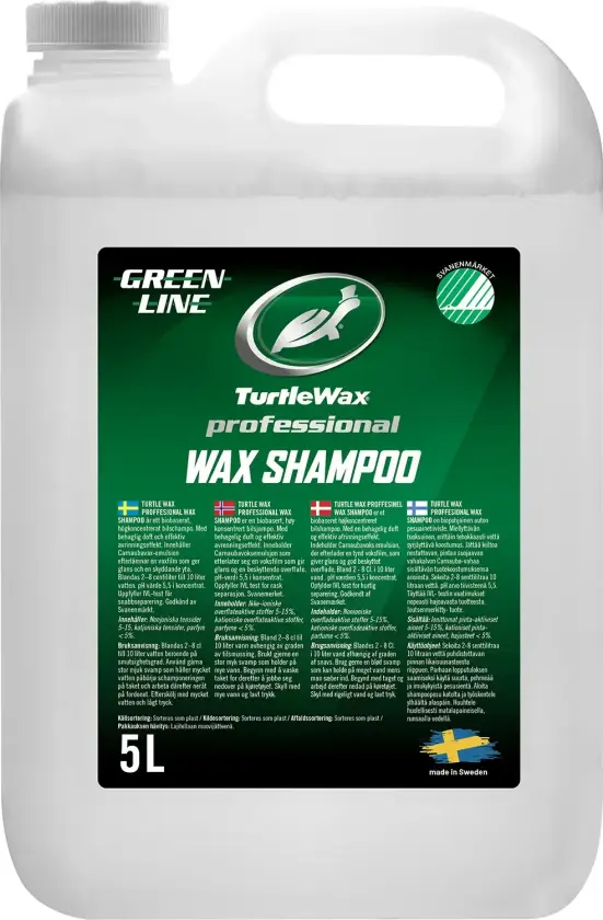 TW PRO GREENLINE WAXSHAMPOO 5L