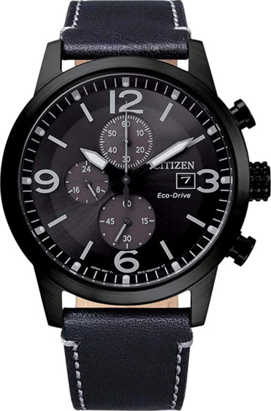 Herreklokke CA0745-29E Sort/Lær Ø43 mm