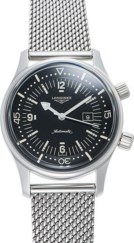 Dameklokke L3.374.4.50.6 Heritage Sort/Stål Ø36 mm