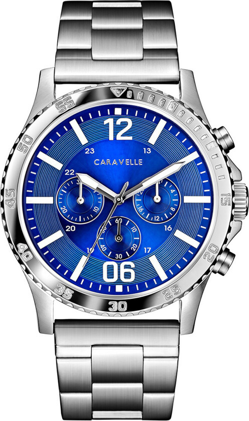 Herreklokke 43A145 Caravelle Blå/Stål Ø44 mm