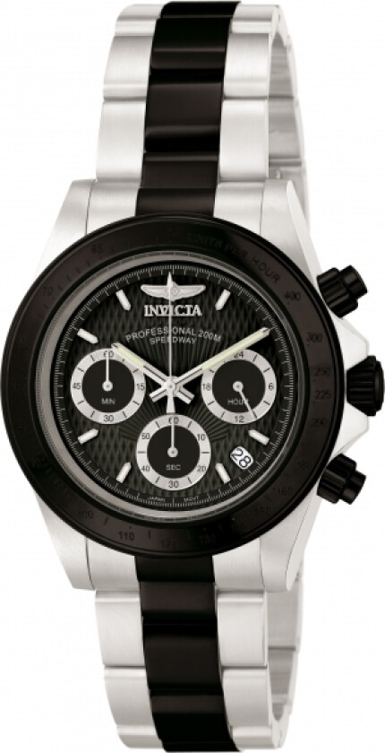 Herreklokke 6934 Speedway Sort/Stål Ø40 mm