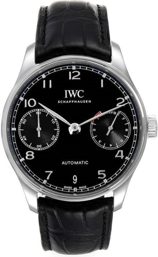 Herreklokke IW500703 Portuguese Sort/Lær Ø42.3 mm