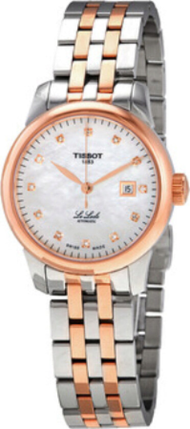 Dameklokke T006.207.22.116.00 Le Locle Hvit/Rose-gulltonet