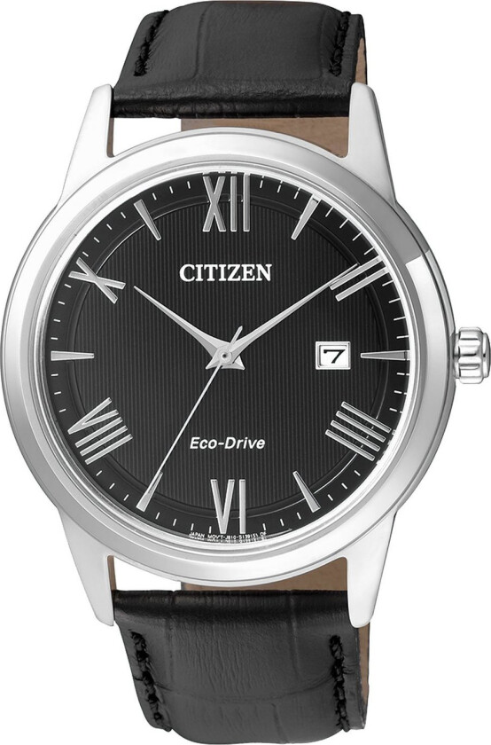 Herreklokke AW1231-07E Sort/Lær Ø40 mm
