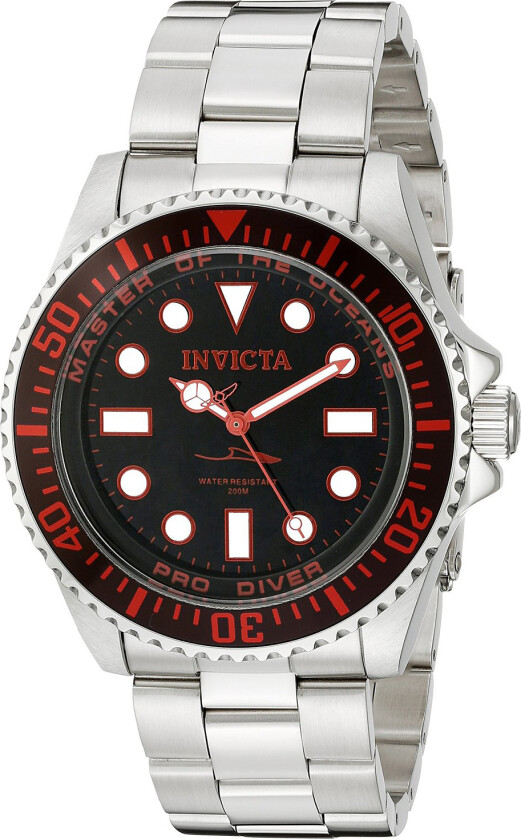 Herreklokke 20121 Pro Diver Sort/Stål Ø43 mm