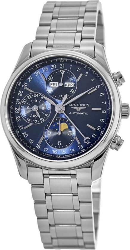 Herreklokke L2.773.4.92.6 Master Blå/Stål Ø42 mm