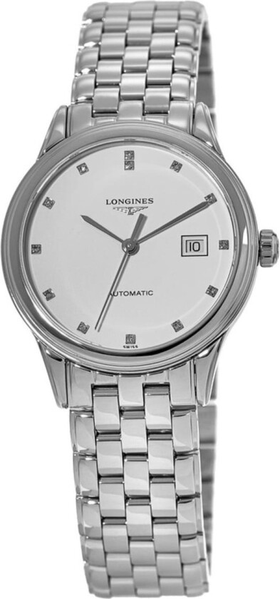 Dameklokke L4.374.4.27.6 Flagship Hvit/Stål Ø30 mm