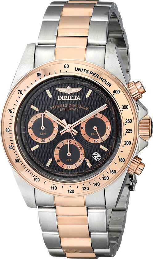 Herreklokke 6932 Speedway Grå/Rose-gulltonet stål Ø40 mm