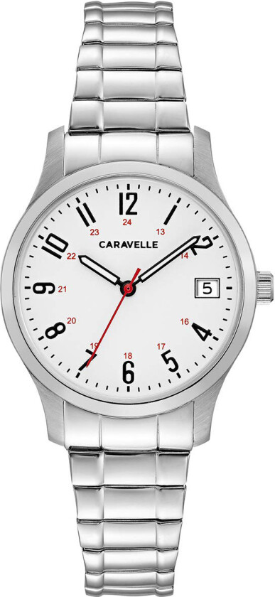 Dameklokke 43M119 Caravelle Sølvfarget/Stål Ø30 mm