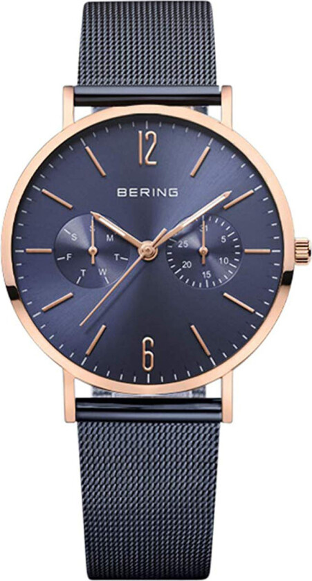 Dameklokke 14236-367 Classic Blå/Stål Ø36 mm