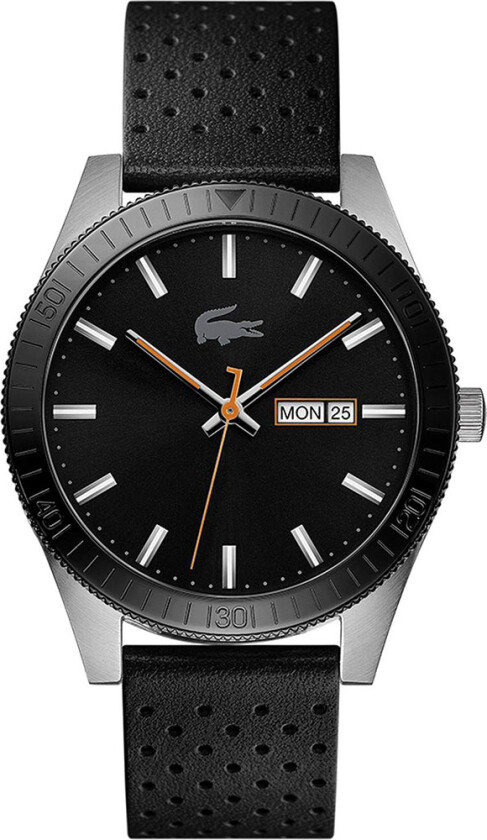 Herreklokke 2010982 Sort/Lær Ø42 mm