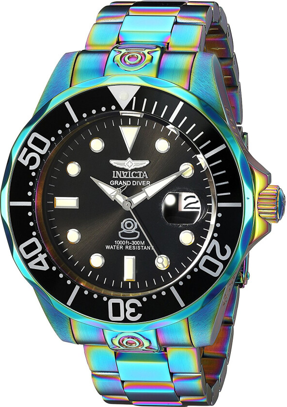 Herreklokke 26601 Pro Diver Sort/Stål Ø47 mm