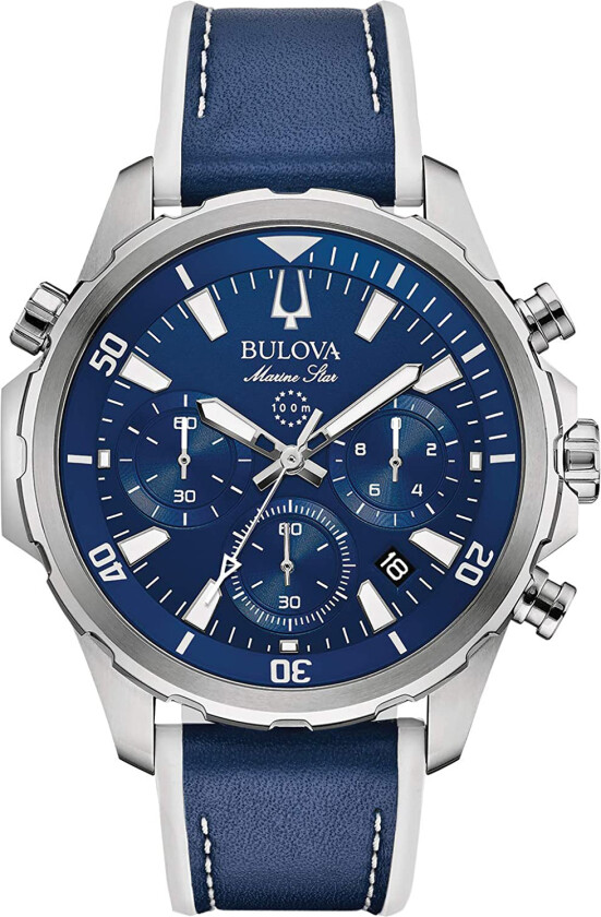 Herreklokke 96B287 Marine Star Blå/Gummi Ø43 mm