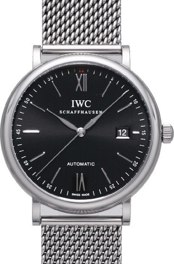 Herreklokke IW356506 Portofino Sort/Stål Ø40 mm