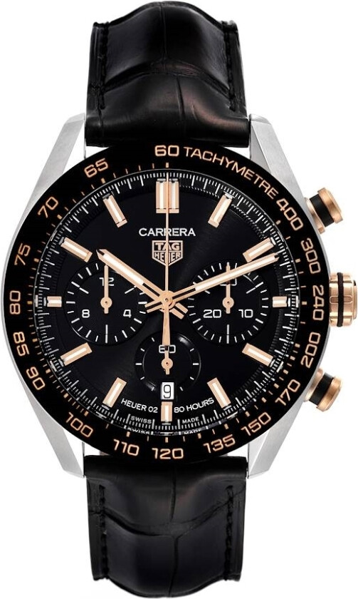 Herreklokke CBN2A5A.FC6481 Carrera Sort/Lær Ø44 mm