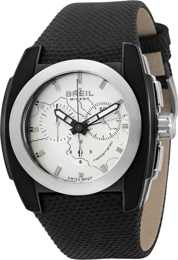 Herreklokke BW0508 Milano Hvit/Lær Ø45 mm