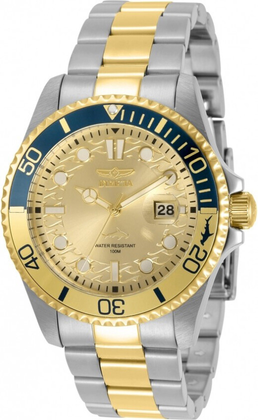 Herreklokke 30948 Gull/Gulltonet stål Ø43 mm