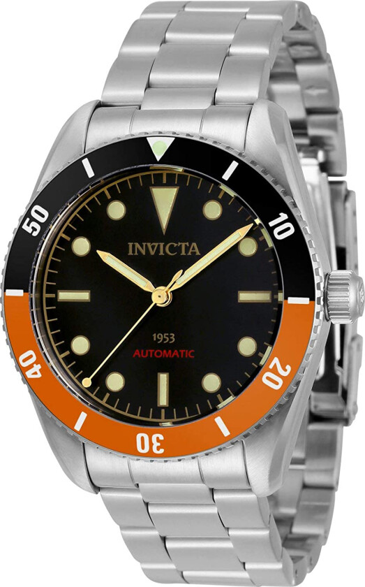Herreklokke 34336 Pro Diver Sort/Stål Ø40 mm