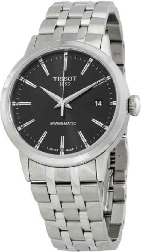 Herreklokke T129.407.11.051.00 T-Classic Sort/Stål Ø42 mm