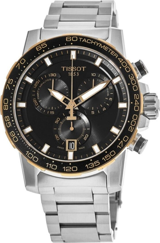 Herreklokke T125.617.21.051.00 Supersport Sort/Stål Ø45.5 mm