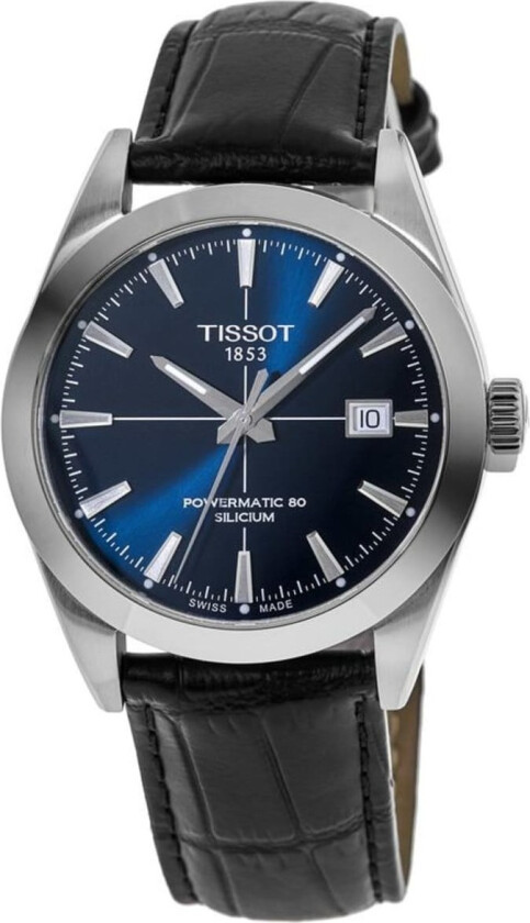Herreklokke T127.407.16.041.01 T-Classic Blå/Lær Ø40 mm