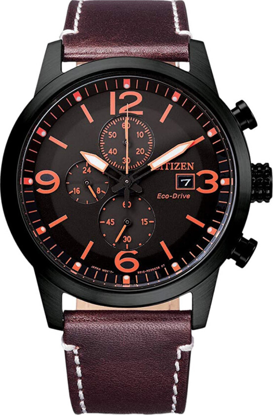 Herreklokke CA0745-11E Sort/Lær Ø43 mm