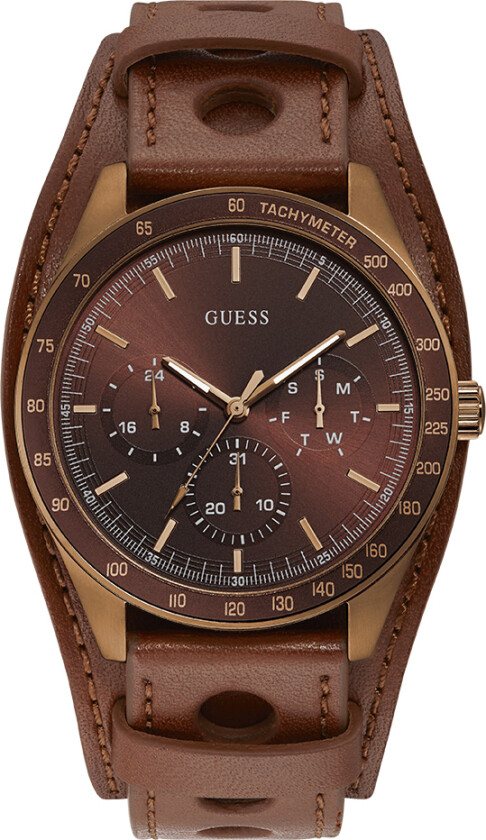 Herreklokke W1100G3 Brun/Lær Ø44 mm