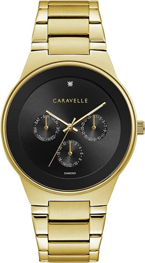 Herreklokke 44D102 Caravelle Sort/Gulltonet stål Ø40 mm