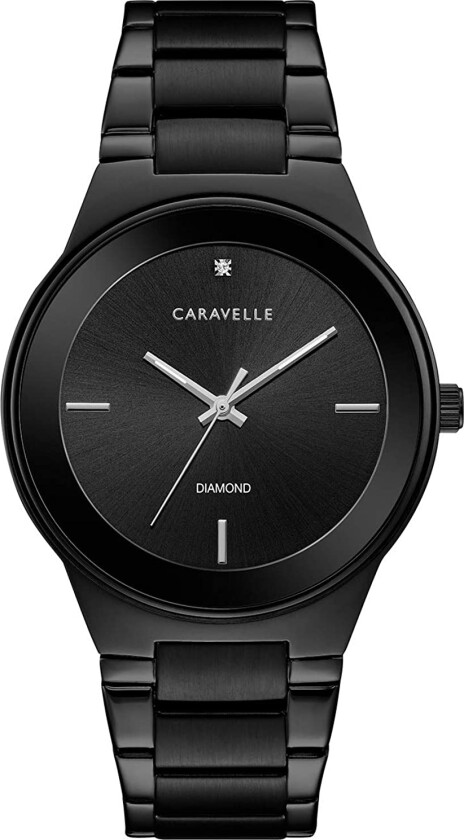 Herreklokke 45D108 Caravelle Sort/Stål Ø40 mm