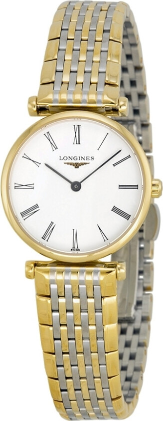 Dameklokke L4.209.2.11.7 Grande Classique Hvit/Gulltonet