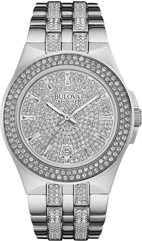 Herreklokke 96B235 Crystal Sølvfarget/Stål Ø42 mm