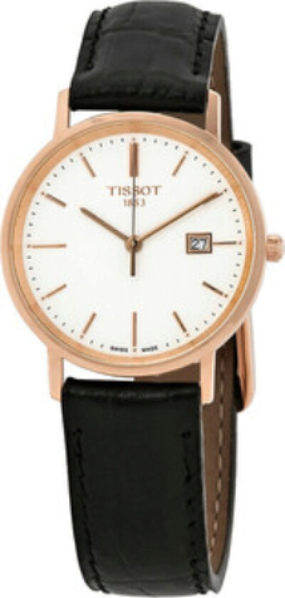 Dameklokke T922.210.76.011.00 Goldrun Sølvfarget/Lær Ø39 mm