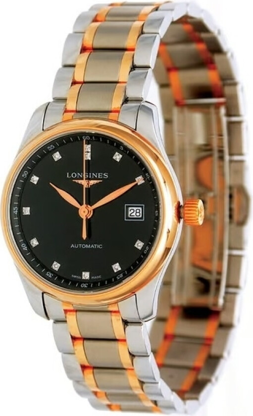 Dameklokke L2.257.5.59.7 Master Sort/18 karat rosé gull