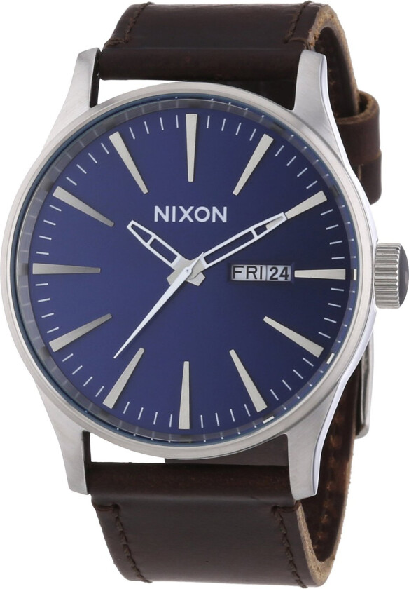 Herreklokke A1051524-00 Blå/Lær Ø42 mm