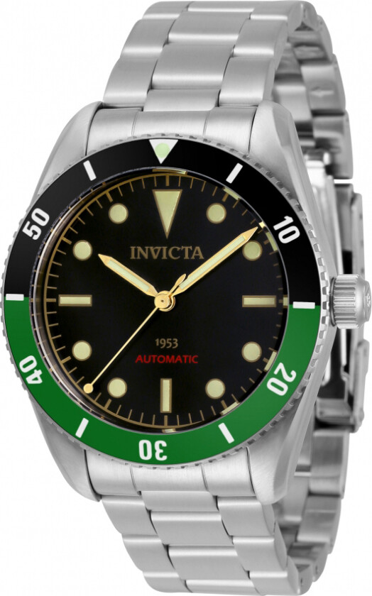 Herreklokke 34335 Pro Diver Sort/Stål Ø40 mm
