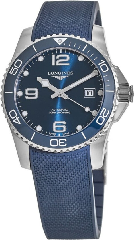 Herreklokke L3.781.4.96.9 Hydroconquest Blå/Gummi Ø41 mm