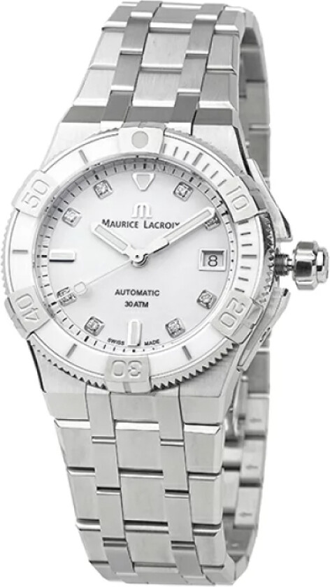 Dameklokke AI6057-SS00F-150-F Aikon Hvit/Stål Ø38 mm