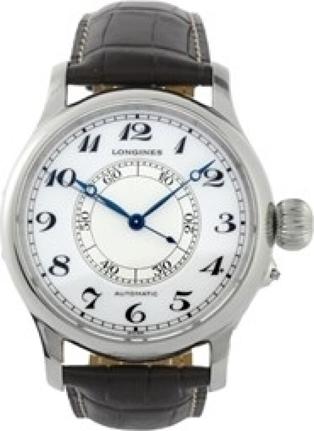 Herreklokke L2.713.4.13.0 Heritage Weems Hvit/Lær Ø47.5 mm