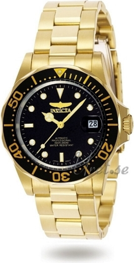 Herreklokke 8929 Pro Diver Sort/Gulltonet stål Ø40 mm