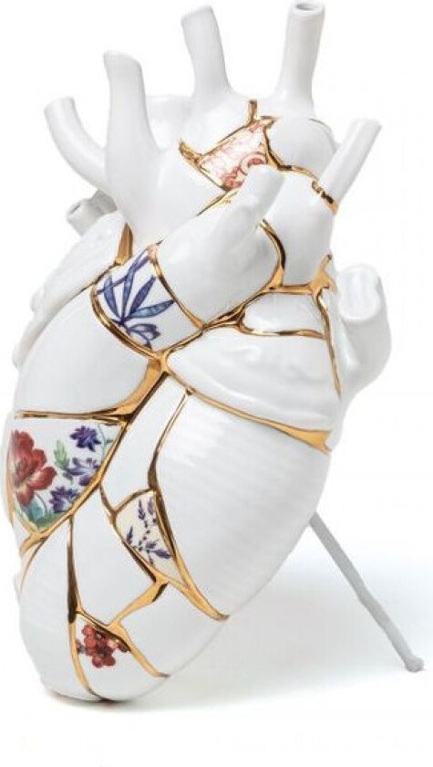 - Kintsugi Porcelain Heart Vase Love In Bloom
