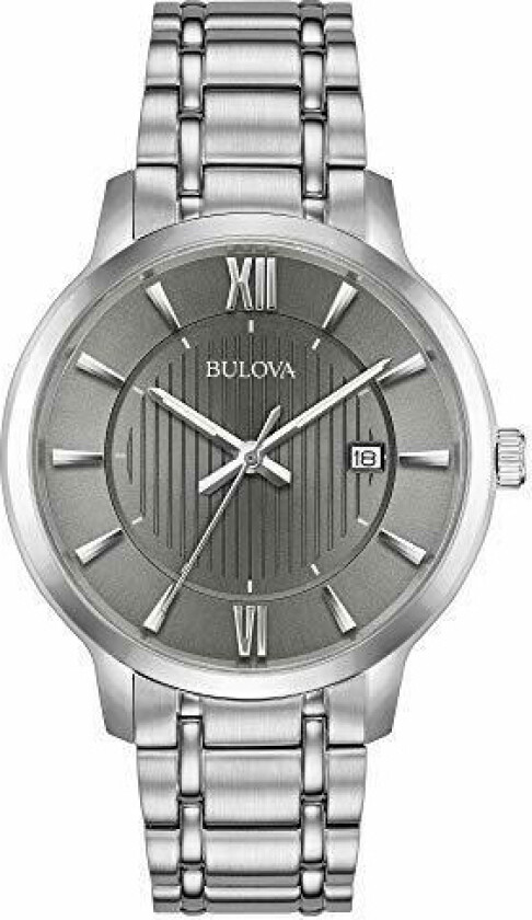 Herreklokke 96B281 Classic Grå/Stål Ø40 mm