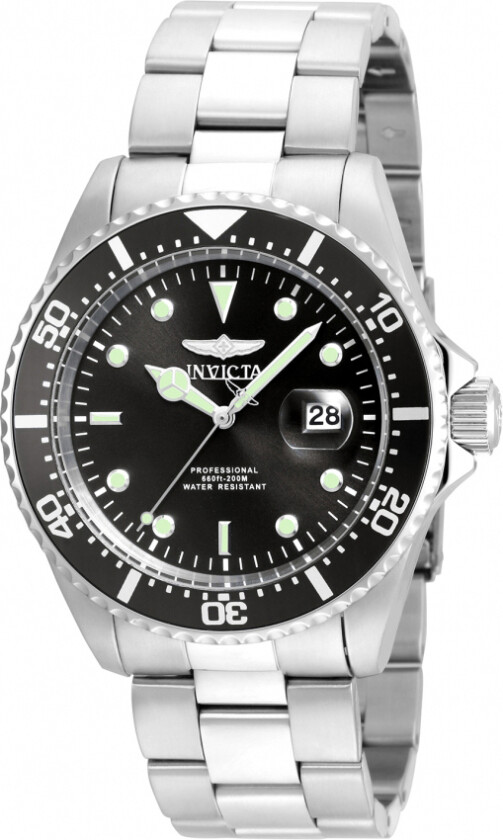 Herreklokke 22047 Pro Diver Sort/Stål Ø43 mm